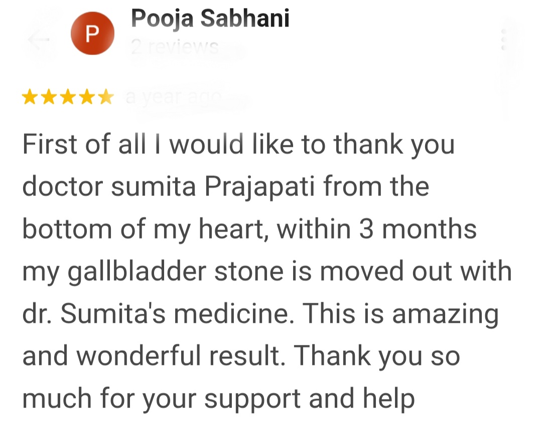 Gall bladder stone gone